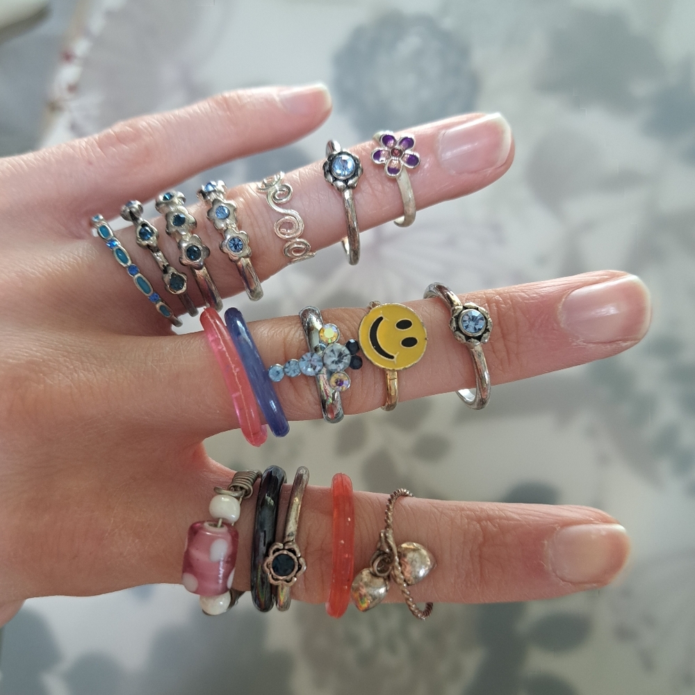 Lot Of Y2k Era Fashion Rings